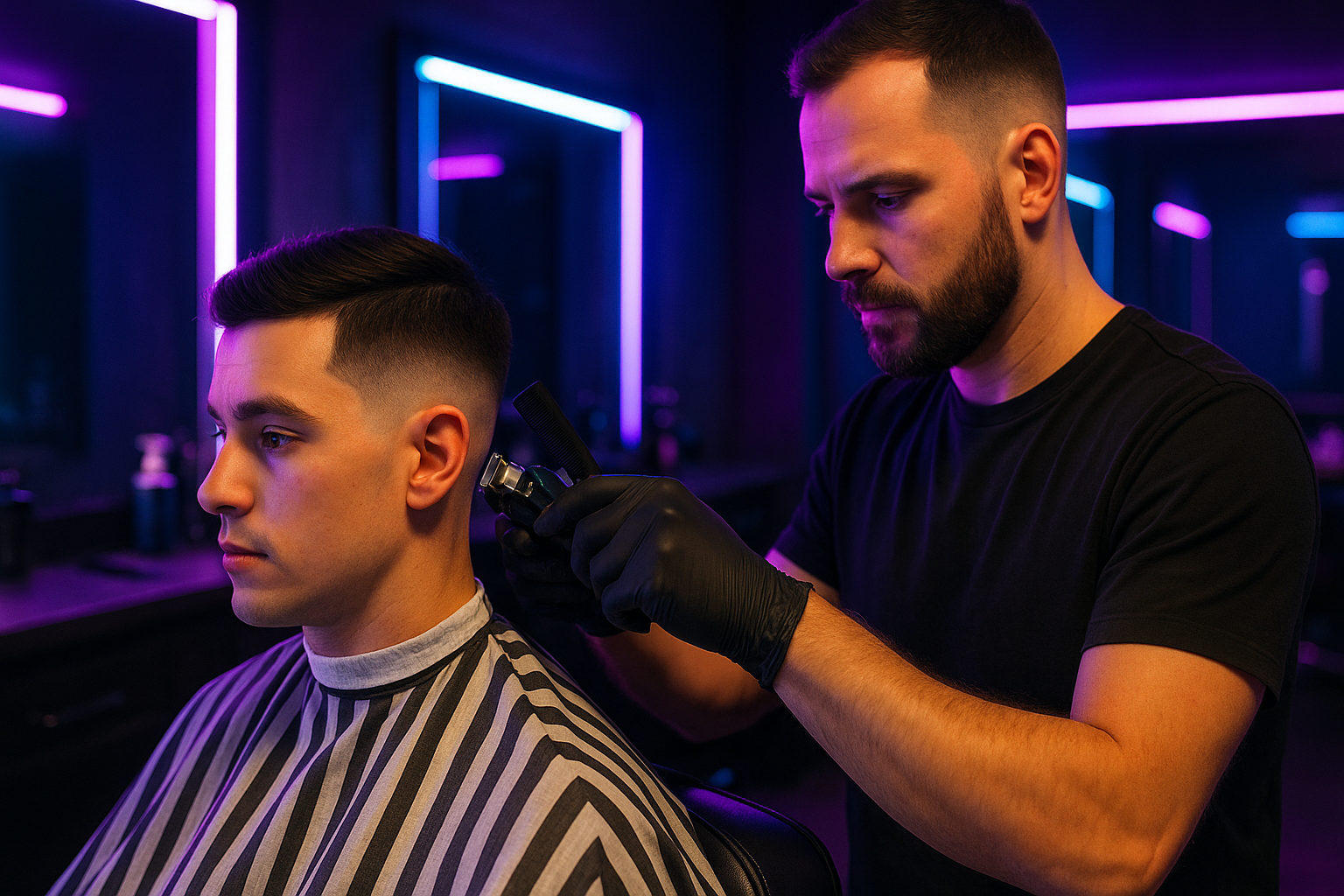 Corte masculino fade