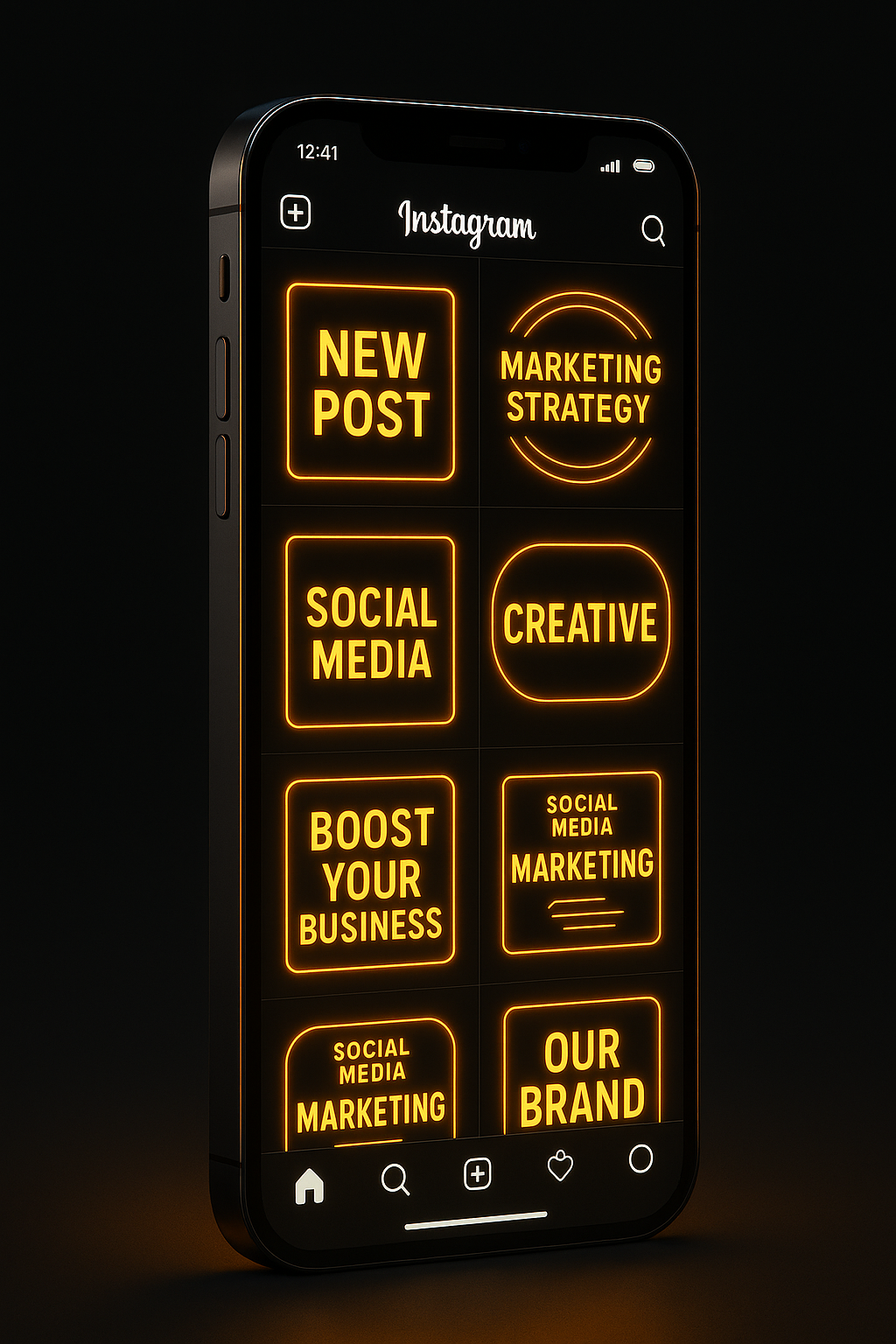 Mockup de feed do Instagram para Social Media